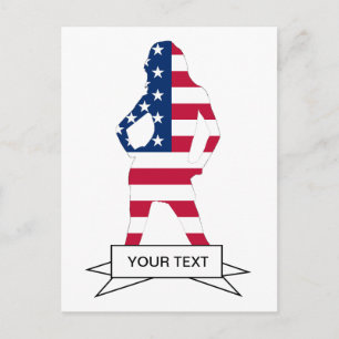 American flag postcard