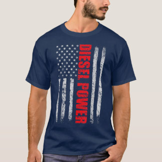 American Flag Power Rolling Coal Truck Brothers  T-Shirt