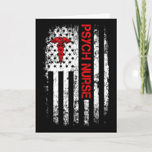 American Flag Psychiatric Nurse Rn Mental Health P Card
