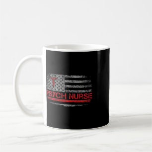 American Flag Psychiatric Nurse Rn Mental Health P Coffee Mug