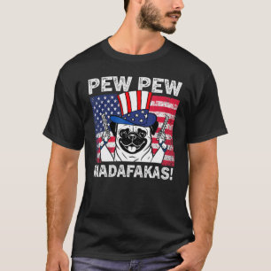 American Flag Pug 4th Of July For Men Women T-Shirt