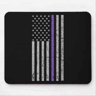 American Flag Purple Strip Memories Heimer Mouse Pad