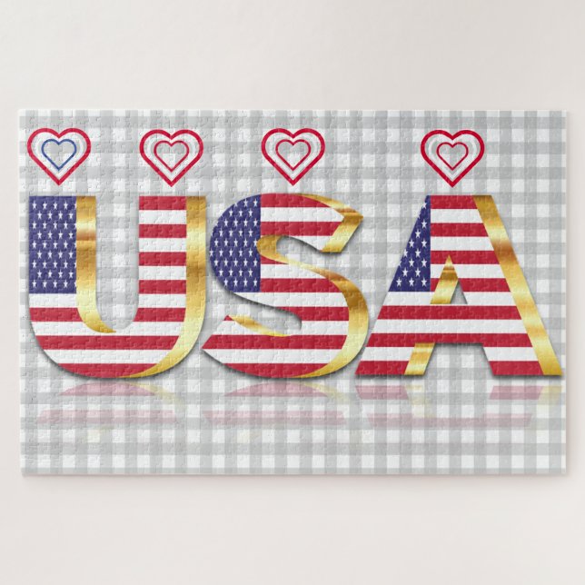 American Flag Puzzle USA (Horizontal)