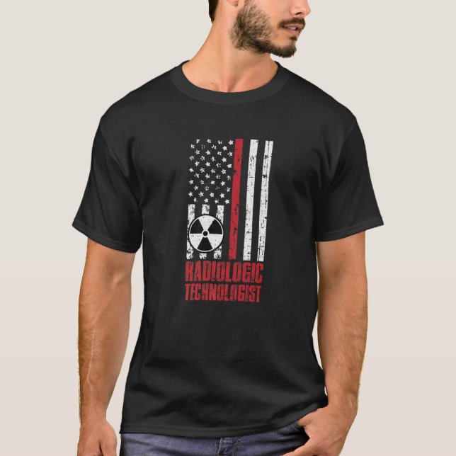 American Flag Radiologic Technologist Rad Tech RT T-Shirt (Front)