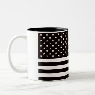 American Flag Raider Shield Two-Tone Coffee Mug
