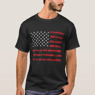 American Flag Railroad Train Gift T-Shirt