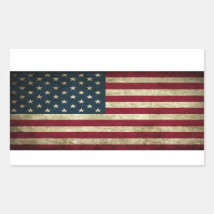 American Flag Rectangular Sticker