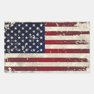 American Flag Rectangular Sticker