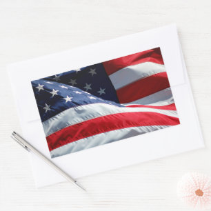 American Flag Rectangular Sticker