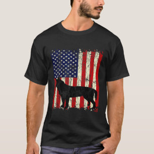 American Flag Red Blue Heeler Cattle Dog Usa Boys  T-Shirt