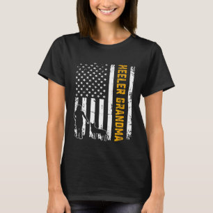 American Flag Red Blue Heeler Grandma Cattle Dog T-Shirt