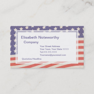American Flag - Red, White and Blue 4th of July Business Card