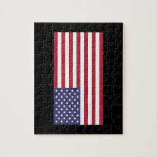 American flag red white and blue jigsaw puzzle