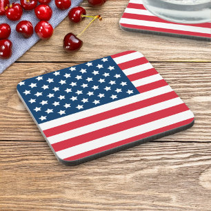 American Flag Red White and Blue Patriotic Coaster