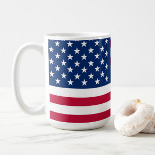 American Flag Red White and Blue Patriotic Coffee Mug