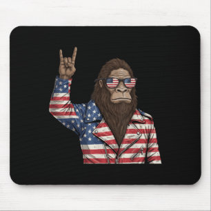 American Flag Red White Blue Patriotic 4th of July Mouse Pad