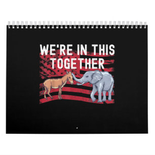 American Flag Republican Elephant Democrat Donkey Calendar