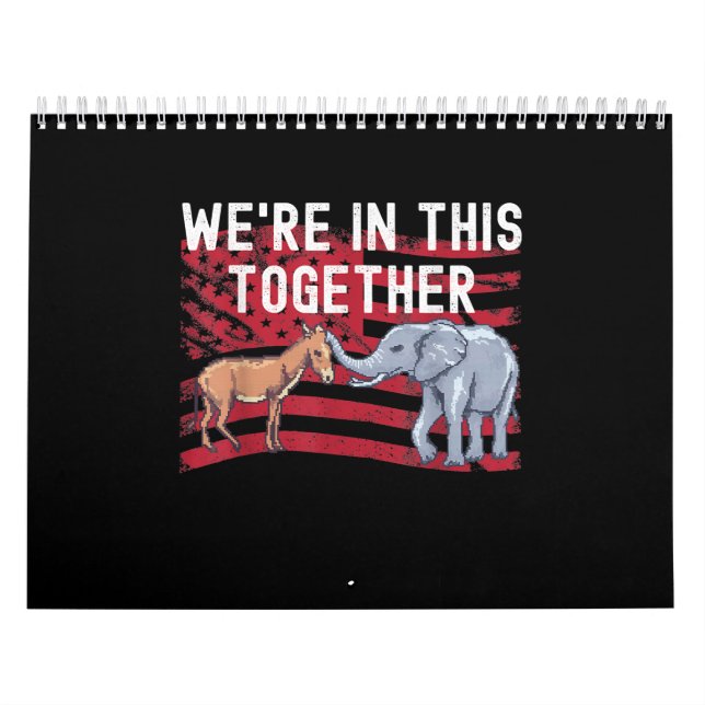 American Flag Republican Elephant Democrat Donkey Calendar (Cover)