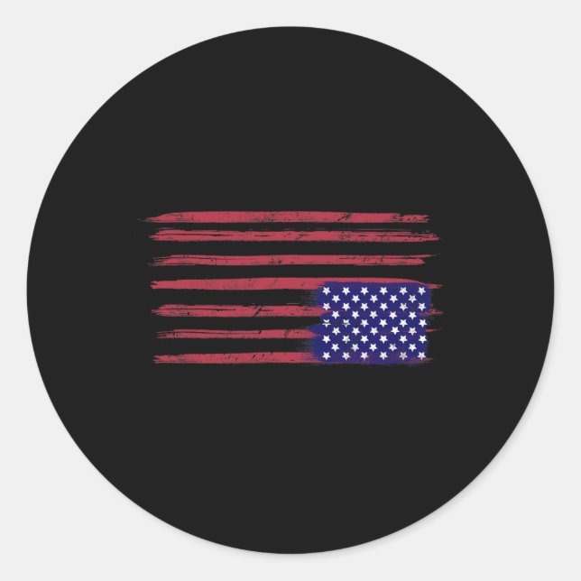 American Flag Resist Upside Down Usa  Classic Round Sticker (Front)