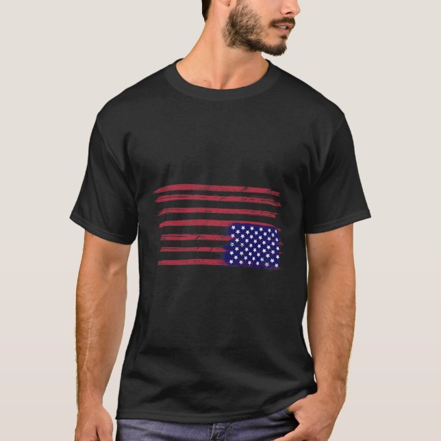 American Flag Resist Upside Down Usa  T-Shirt (Front)
