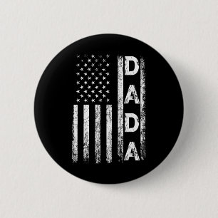 American Flag Retro Fathers Day 4th Of July Funny 6 Cm Round Badge