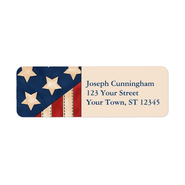American Flag Return Address Label (Front)