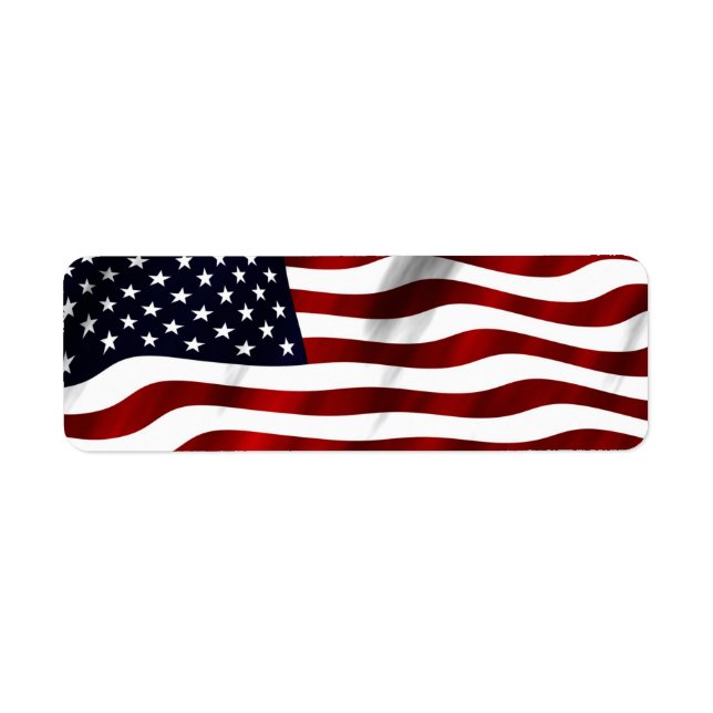 American Flag Return Address Label (Front)