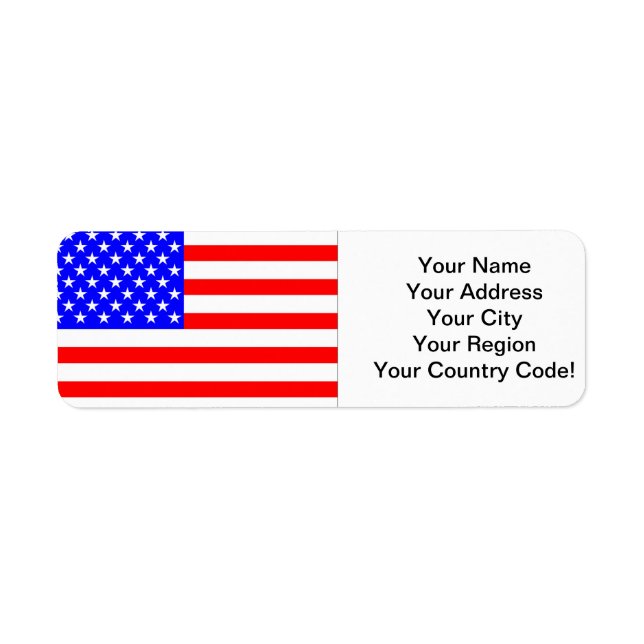 American Flag Return Address Label (Front)