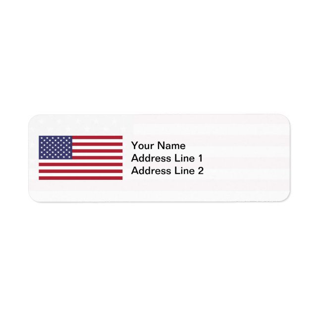 American Flag Return Address Label (Front)