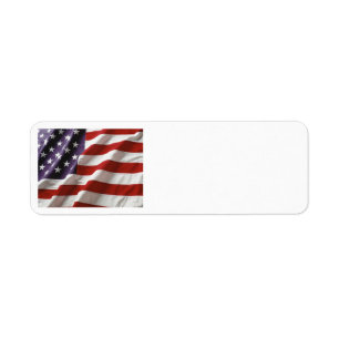 American Flag Return Address Label