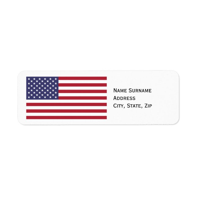 American Flag Return Address Label (Front)