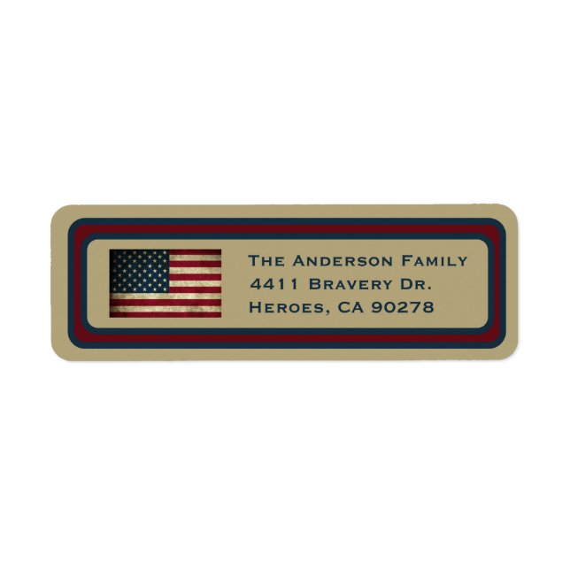 American Flag Return Address Labels (Front)