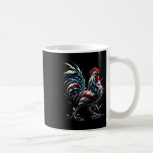 American Flag Rooster Chicken 4th Of July Animal Coffee Mug