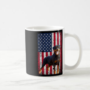 American Flag Rottweiler Dog Lover Funny 4th Of Ju Coffee Mug