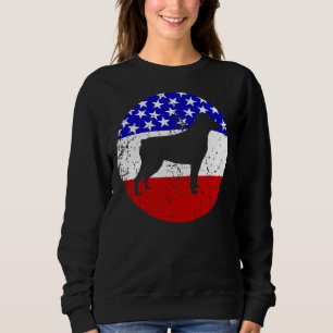 American Flag Rottweiler Dog Sweatshirt
