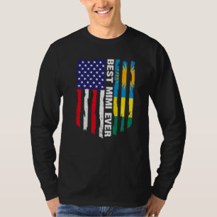 American Flag & Rwanda Flag Best Mimi Ever Patriot T-Shirt