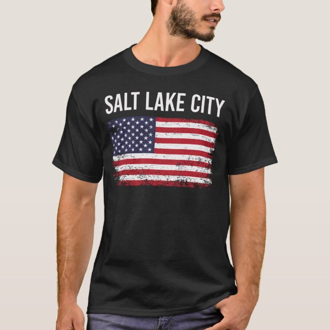 American Flag Salt Lake City T-Shirt (Front)