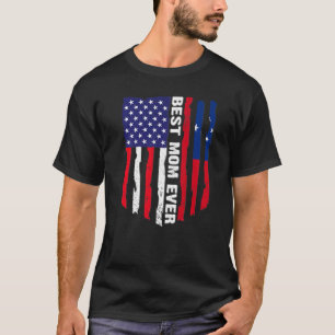 American Flag & Samoa Flag Best Mum Ever Family T-Shirt