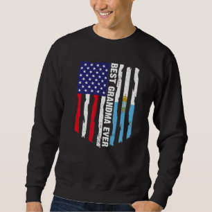 American Flag & San Marino Flag Best Grandma Ever  Sweatshirt