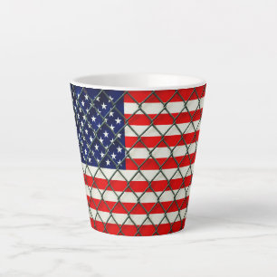 American Flag Security Latte Mug
