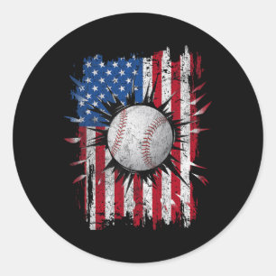 American Flag Sell Vintage 4th Of July Usa Patriot Classic Round Sticker
