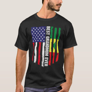 American Flag & Senegal Flag Best Grandmom Ever Fa T-Shirt