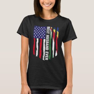 American Flag & Seychelles Flag Best Husband Ever T-Shirt