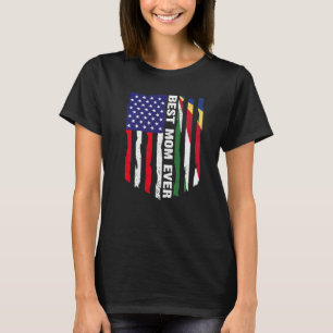 American Flag & Seychelles Flag Best Mum Ever Fami T-Shirt