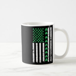 American Flag Shamrocks St Patricks Day Vintage Ir Coffee Mug