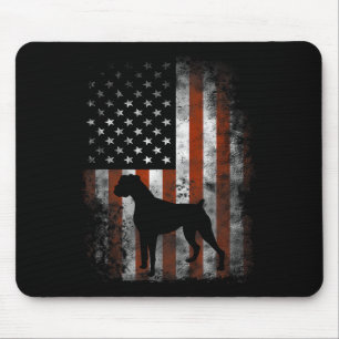 American Flag Shirt Usa 4th Of July Dog Gifts  Mouse Pad