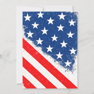 American Flag Shirt USA Patriotic Star Stripes Invitation