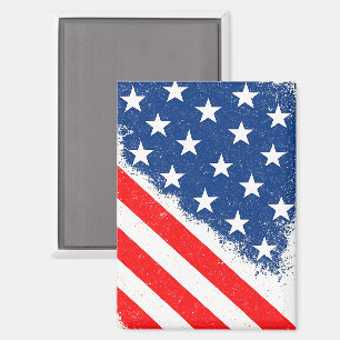 American Flag Shirt USA Patriotic Star Stripes Magnet