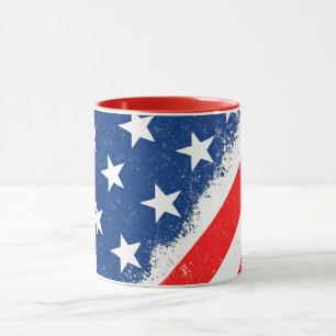 American Flag Shirt USA Patriotic Star Stripes Mug
