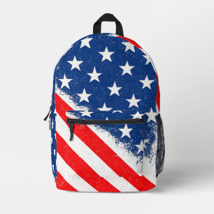 American Flag Shirt USA Patriotic Star Stripes Printed Backpack